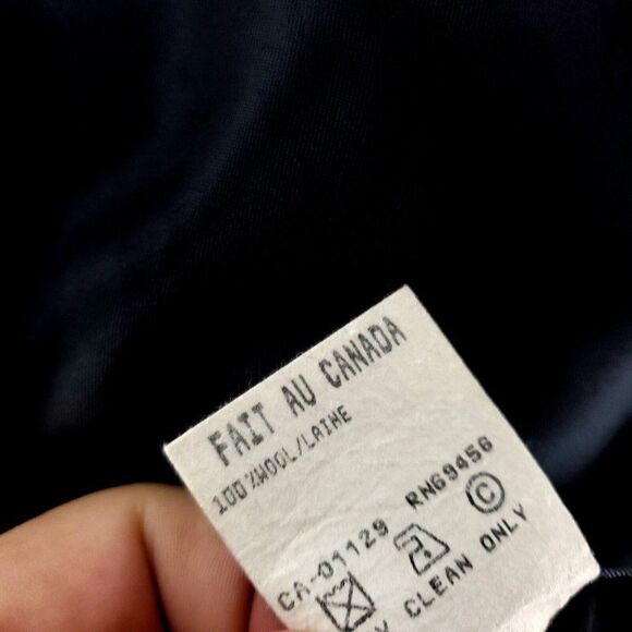 Lord & Taylor Wool Double Breasted Peak Lapel Blazer 40R Green Star Check - Picture 9 of 11